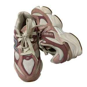New Balance Kids Pink and Cream Sneakers